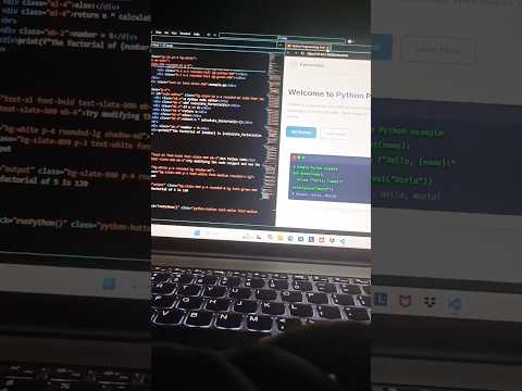 Using Html make python🐍code runner website #python #coding #frontendcourse#html #subscribemychannel