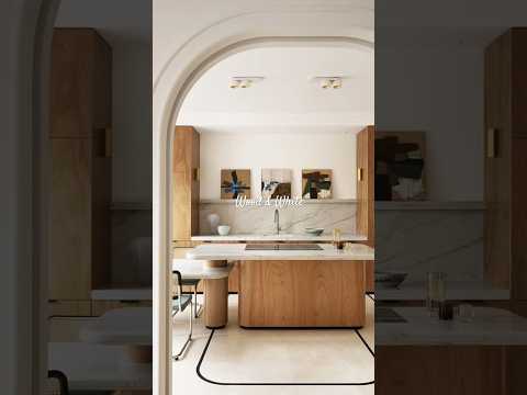 The wood and white material combination is so fresh and clean looking #interiordesign #architecture