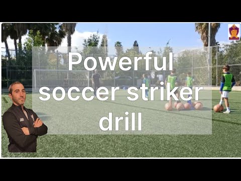 Powerful soccer striker drill