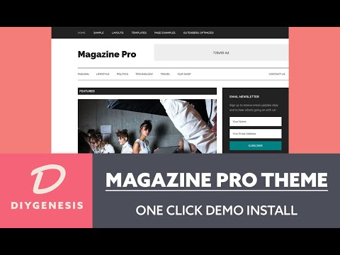 Magazine Pro Theme StudioPress 2020 - One Click Demo Install Tutorial