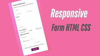 Responsive Form Using HTML & CSS | Modern UI Design | Web Development Tutorial #webdesign #coding
