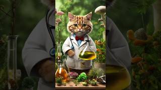 Amad cat Scientist with plants,microbes and yeast #cat #catlover #kucing #kucinglucu  #trending