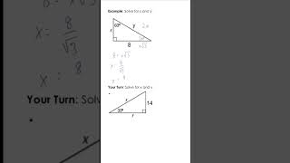 Solving Special Triangles - High School Math