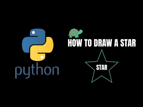 How to Draw star by Python Turtle. Beginners Tutorial