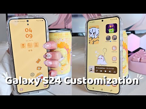 ✨️ Galaxy S24 ✨️ 📱| Aesthetic Customization  💛🌞🌻°• (ASMR)