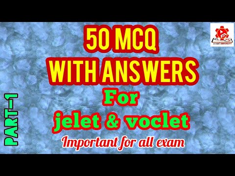 Top 50 McQ question with answers. For voclet and jelet & all exam