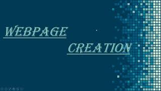 Webpage creation