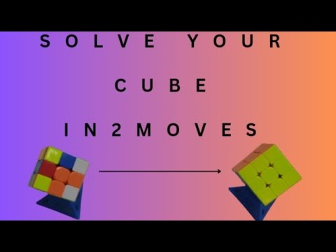 solve your cube in just 2 moves/Pak Memon cuber