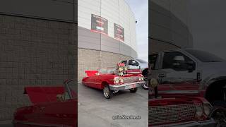 1000 horsepowered red ‘63 Impala from the 2024 SEMA Show #semashow #sema #lowrider