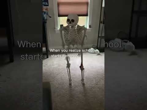 Skeleton falling meme