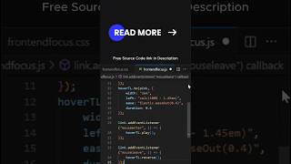 📖 Read More Button Animation | Pure CSS Hover Effect | Modern UI Design ✨ #shorts
