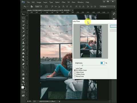 Lens flash effect in photoshop #shorts #photoshop #photoshoptips&tricks #photoshoptutorialsintamil