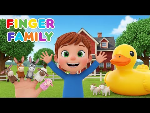 Finger Family Song | Nursery Rhymes & Kids Songs | Finger Family Farm Animals