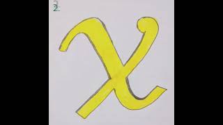 Calligraphy of Letter X! 💫 #calligraphicalphabets #cursivefont #viralshorts #creative  #lettering