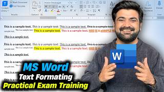MS Word Text Formatting Practical Exam Training