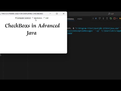CheckBoxs in Advance Java Tutorial  #checkboxes #advancedjava