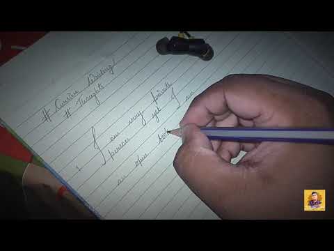 Cursive Writing/ Neet and clean cursive writing Video/ Prashant Sharma