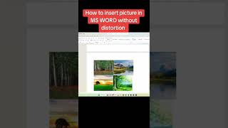 How to insert pictures in Ms. Word without distortion #mswordtutorialforbeginners #mswordshortcuts