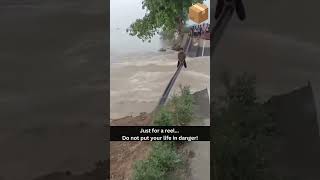 Flood in India 😮🤯#reels #indianreaction