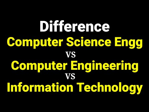 Computer science vs Computer engineering vs Information technology| What is the difference CSE CE IT