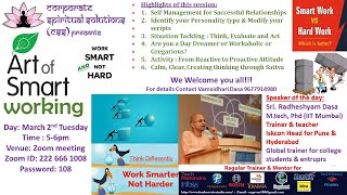CSS   Art of Smart Work (Tamil Lecture) by HG Radheshyam Prabhu