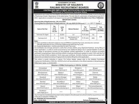 RAILWAY RECRUITMENT 2025 |GRADE I GRADE III #jobs #centralgovernment #jobstamil