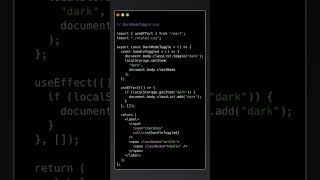 Dark Mode Toggle Using React JS.