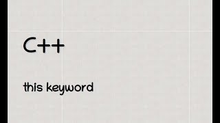 The "this" pointer in C++