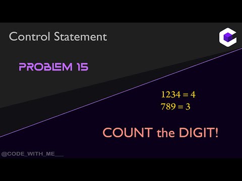 COUNT the DIGIT | Programming in C