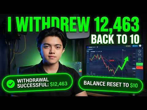 I WITHDREW $12,463… THEN RESET TO $10 AGAIN | Pocket Option Trading Strategy