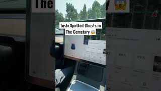 Tesla Spotted Ghosts In The Cemetery #shorts #tesla #elonmusk #teslatips 😱