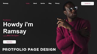 How to Make Portfolio Website Template in HTML and CSS With Source Code || landing page design