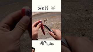 See how smartly this man controlled a aggressive wolf 🐺#food #wolf #shorts  #wildones #reels #1m