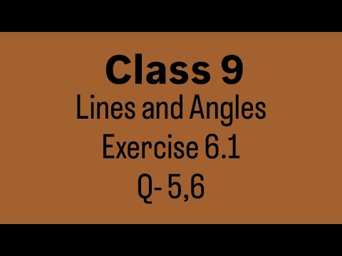 Exercise 6.1 (Q- 5,6) Lines and Angles | Ncert maths class 9 #class9 #maths #ncertmaths