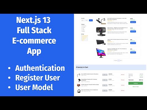 Next.js 13 Full Stack E-commerce App #9 | Authentication, Register User, User Model
