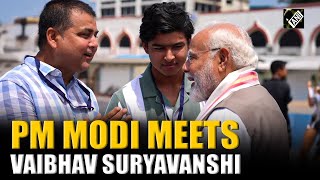 PM Modi meets young cricketing sensation Vaibhav Suryavanshi and his family at Patna Airport