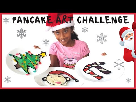 PANCAKE ART CHALLENGE Christmas Edition | Learn how to do DIY Pancake Art!