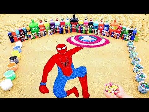 Elephant Toothpaste Eruption from Colorful SpiderMan hole with Coca cola and Mentos