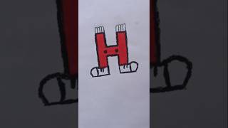 How to draw (H) #drawing #artisticchannel #viralvideo #art #trendingshorts #easydrawing #shorts