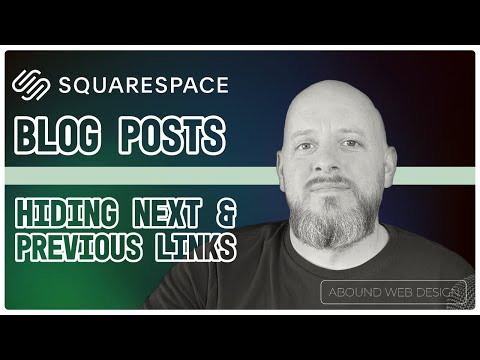 Get Rid of Next and Previous Blog Post Links in Squarespace