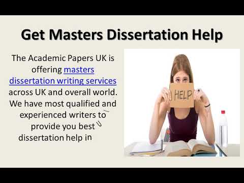 Masters Dissertation Writing Services UK - The Academic Papers
