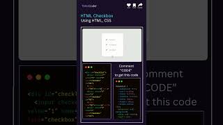 Animated CSS Checkbox ✅ | Pure HTML & CSS Toggle | Creative UI Design #coding #webdesign #python