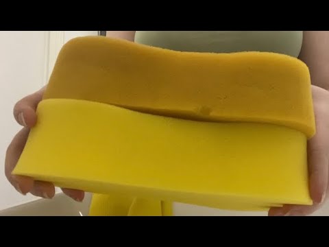 Dry+Damp Sponge sounds & Soapy car sponge squeezing ASMR 🧽🧼