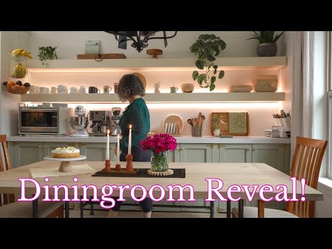 Dining room refresh, DIY ciment candle holders, clothes pin trivet & Lemon Cake 🍋