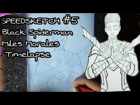 SpeedSketch #5 Black Spiderman (miles morales)