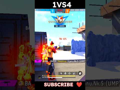 1vs4 🔥  | Garena Freefire | Headshots Highlights⚡| #shorts #freefire #ffshorts #shortsfeed #trending