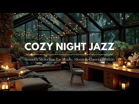 Cozy Night Jazz | Smooth Jazz for Study & Work Vibes | Relaxing Instrumental Garden Lounge