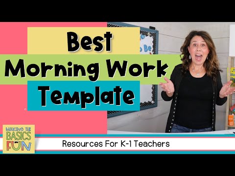 Easy Templates For Stress Free Morning Work In Kindergarten and First-Grade