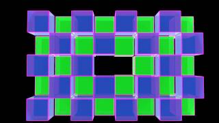 3D Checkerboard Projection Mapping VJ LOOP V 3.0