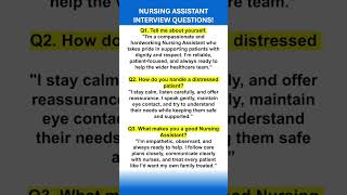 NURSING ASSISTANT INTERVIEW QUESTIONS & ANSWERS! (How to Pass Your Healthcare Interview) #Nursing